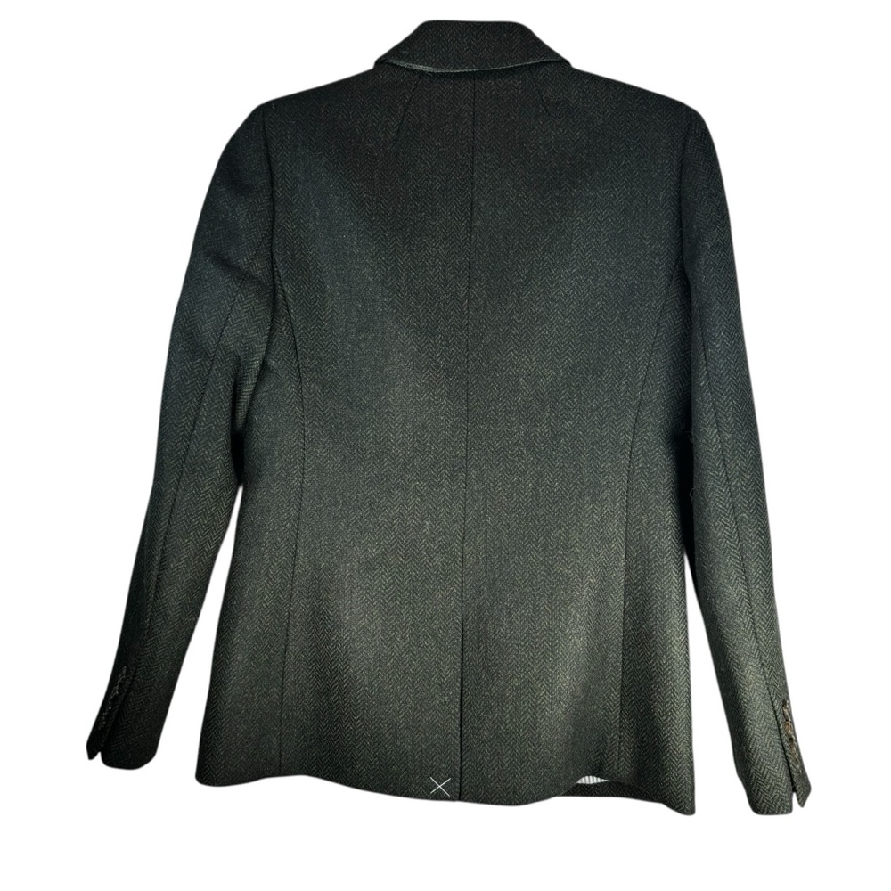 J. Crew Parke Wool Blazer Size 2 Green Herringbone Tweed Classic Preppy Heritage - Picture 3 of 11